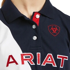 Polo Ariat manga corta Talent Mujer Flag Red